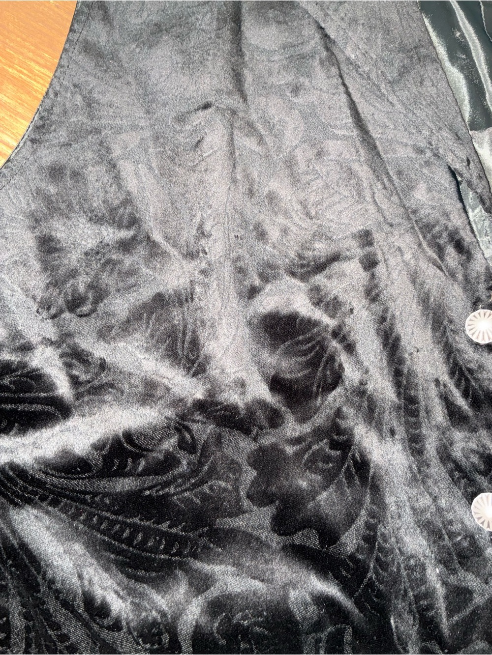 RRL Floral Flocked Velvet Notch-Lapel Vest - Picture 9 of 15